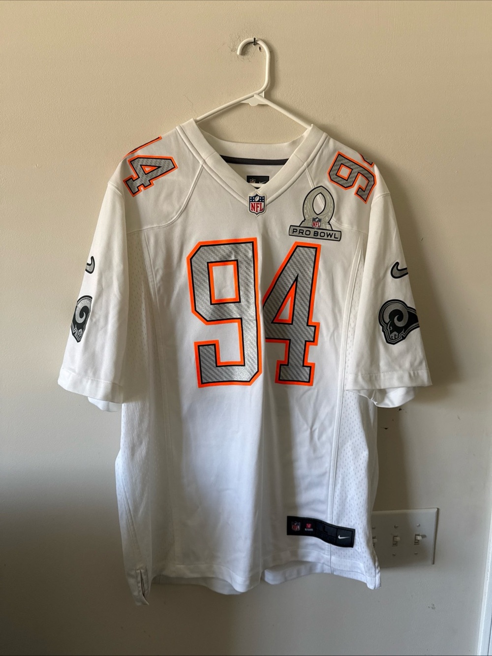 Men’s Nike Robert Quinn #94 LA Rams 2014 Pro Bowl NFL Jersey Sz L - White RARE